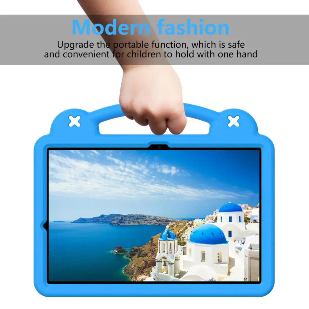 삼성 갤럭시 탭 S9 S8 S7 FE 플러스 SM-X710 X700 X510 T870 X810 X610 X800 T730 T970 케이스, 어린이 EVA 커버, 핸드 거치대 포함