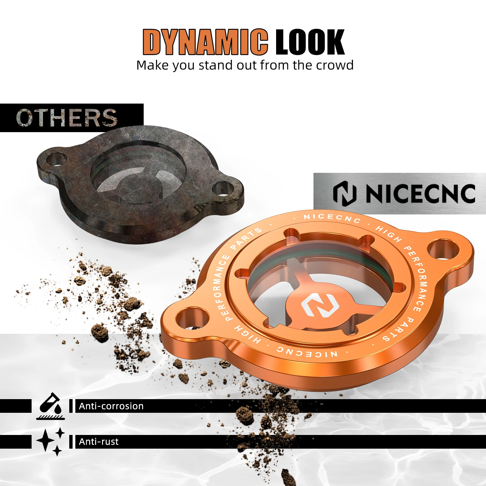 Klare Aluminium-Motorölfilterabdeckung für KTM Duke 125 200 250 390 2016 2017 2018 2019 2020 2021 2022 2023 125 200 250 390 Duke – Detail 4
