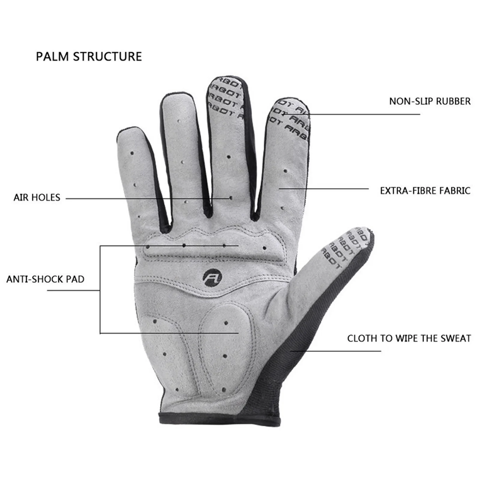 Outdoor Cycling Gloves Anti-slip Full Finger Gloves MTB Bike Breathable Anti-shock Sports Warm Gloves Pad For Bike Accessories 6
