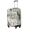 Vintage Newspaper Suitcase Cover Letter Print Flight Business Elastic Luggage Accesories Protection 1