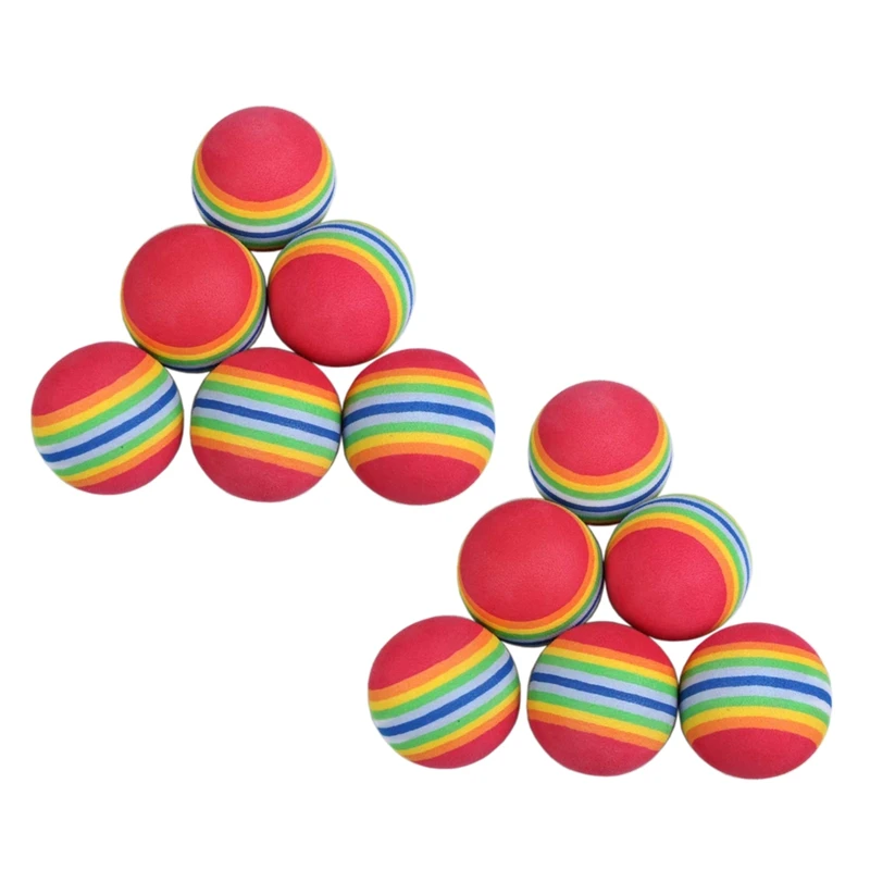 

100Pcs Golf Swing Training Aids Indoor Practice Sponge Foam Rainbow Balls