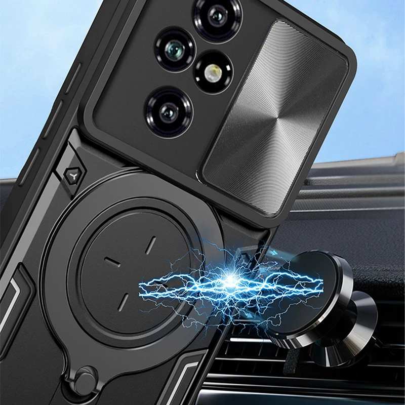 360° Rotating Metal Magnetic Car Holder Armor Phone Case