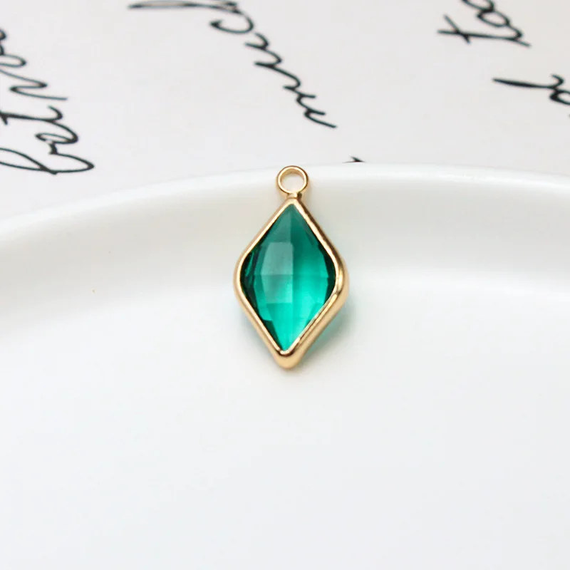 1pcs Diy Jewelry Copper Edging Gold Plated Drop Pendant Necklace Earrings Bracelet Small Accessories Material Handmade Charms