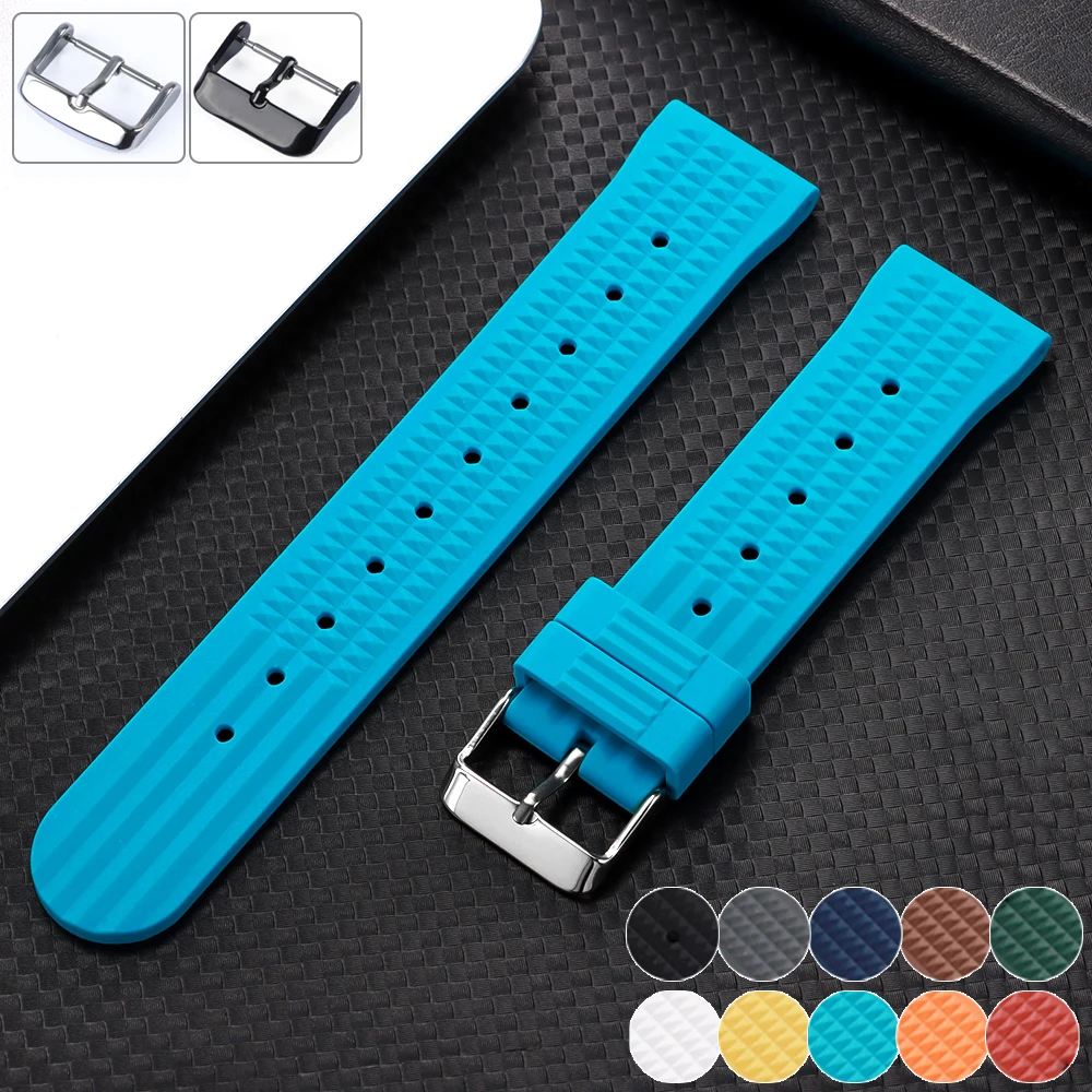 Deluxe Silicone Waterproof Watchband Replacement Strap
