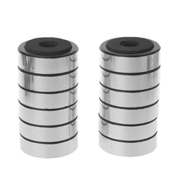 12-Piece Aluminum Alloy Anti-Vibration Speaker Feet for Enhanced Audio Quality (Silver)