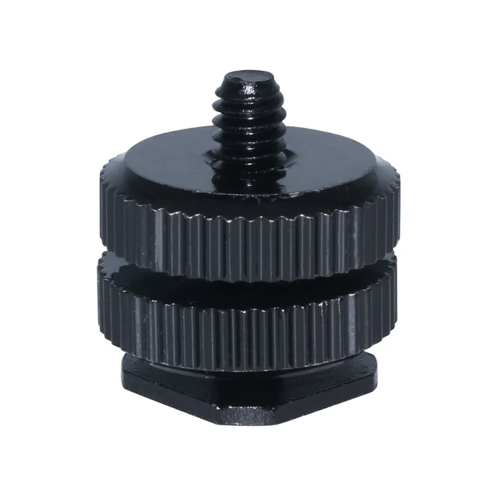 1/4 Hot Shoe Mount Adapter Dual Nut Cold Shoe Adapter Staffa Per Gopro Hero Per Canon For-Dslr Accessori Per Fotocamere