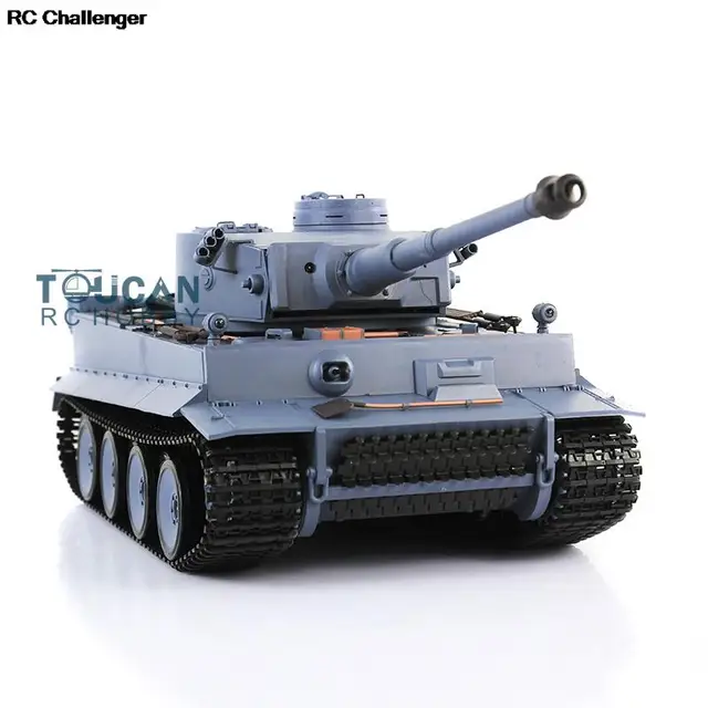 Heng Long 1/16 RTR RC Tank 2.4Ghz 7.0 Plastic Ver German Tiger I BBs Shoot IR Combat Smoke Effect 3818 RC Model TH17233-SMT7 4