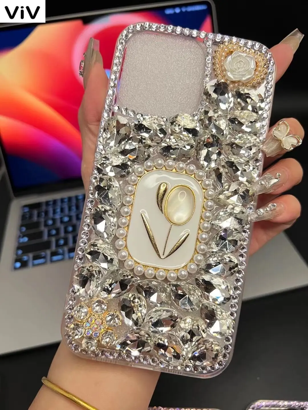 

Модный Блестящий чехол для iPhone 11 12 13 14 15 Pro Max 7 8 Plus XR XS