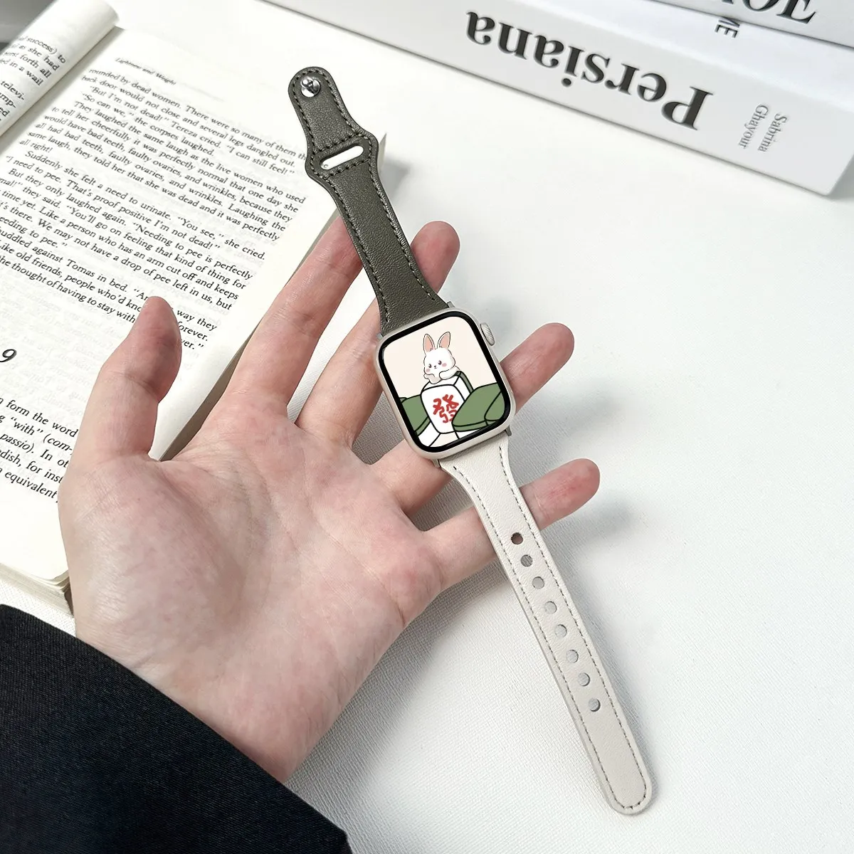 Slim PU Leather Band For Apple Watch S11/10 42/46mm 41/45mm