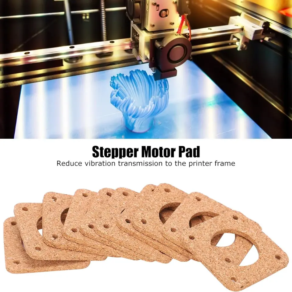 10Pcs 42 Stepper Motor Cork board Motor Vibration Damper 3 D Printer Gasket Damping Pads Suitable For Nema 17 Hole Spacing image 4