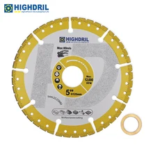 

HIGHDRIL 1pc Dia125mm/5inch Diamond Vacuum Brazing Universal Saw Blade Plate Sand Multi-purpose Saw Web For Metal Plastic Stone