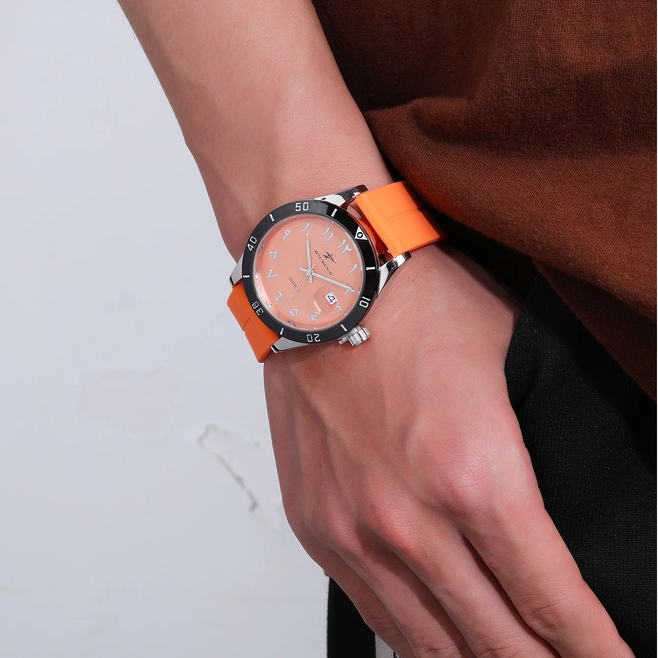 Luxury Sports Watch Silicone Band High-end Man Quartz Wristwatch Calendar Business Casual Fashion Daily Watches Clock New 5