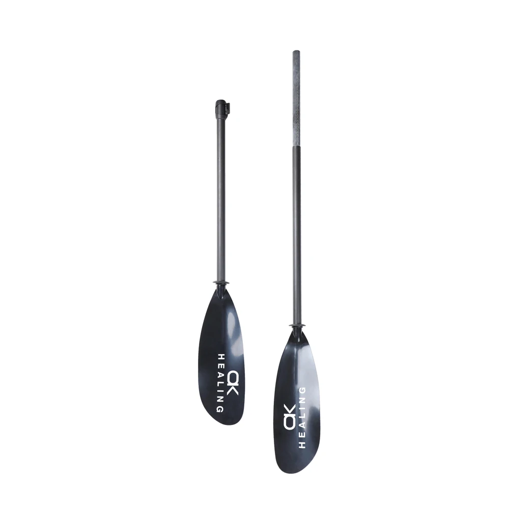 2 Sections Kayak Paddle Accessory Inflatable Stand Up Paddle Surf ABS Double Blade Fiberglass Shaft for Boats Kayaks Tool 2