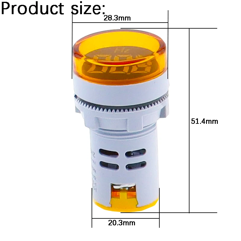 Frequency Counter Tester Frequency Meter 22mm 0-99 Hz Digital Display Electricity Hertz meter
