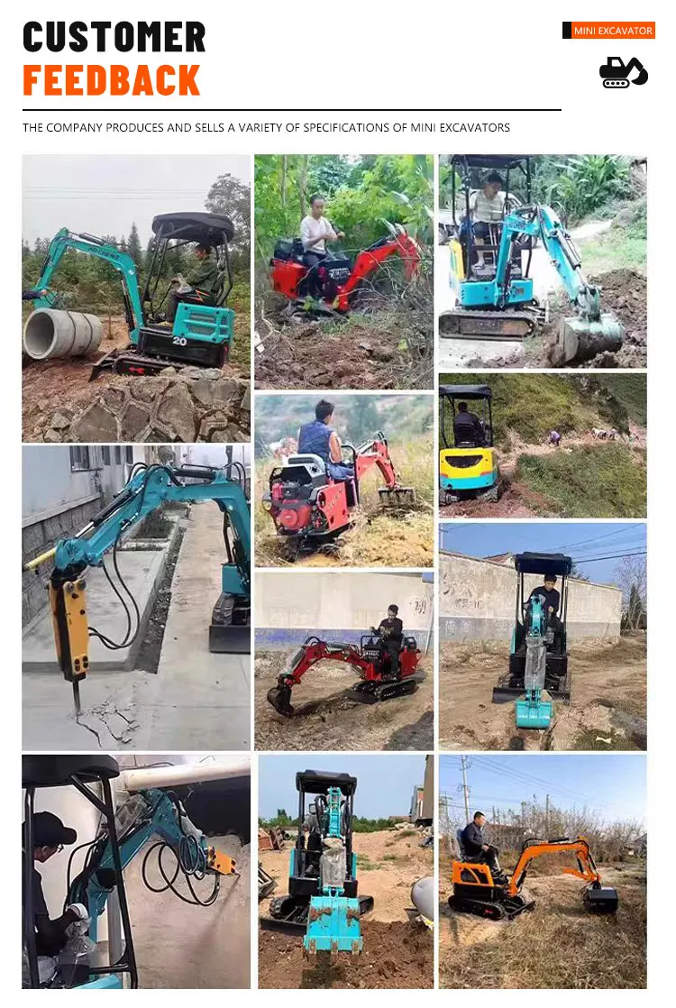 CE EPA-zertifizierter 1,8-Tonnen-Minibagger, landwirtschaftlicher Kleinbagger mit starker Grabfähigkeit, zu verkaufen. – Detail 7