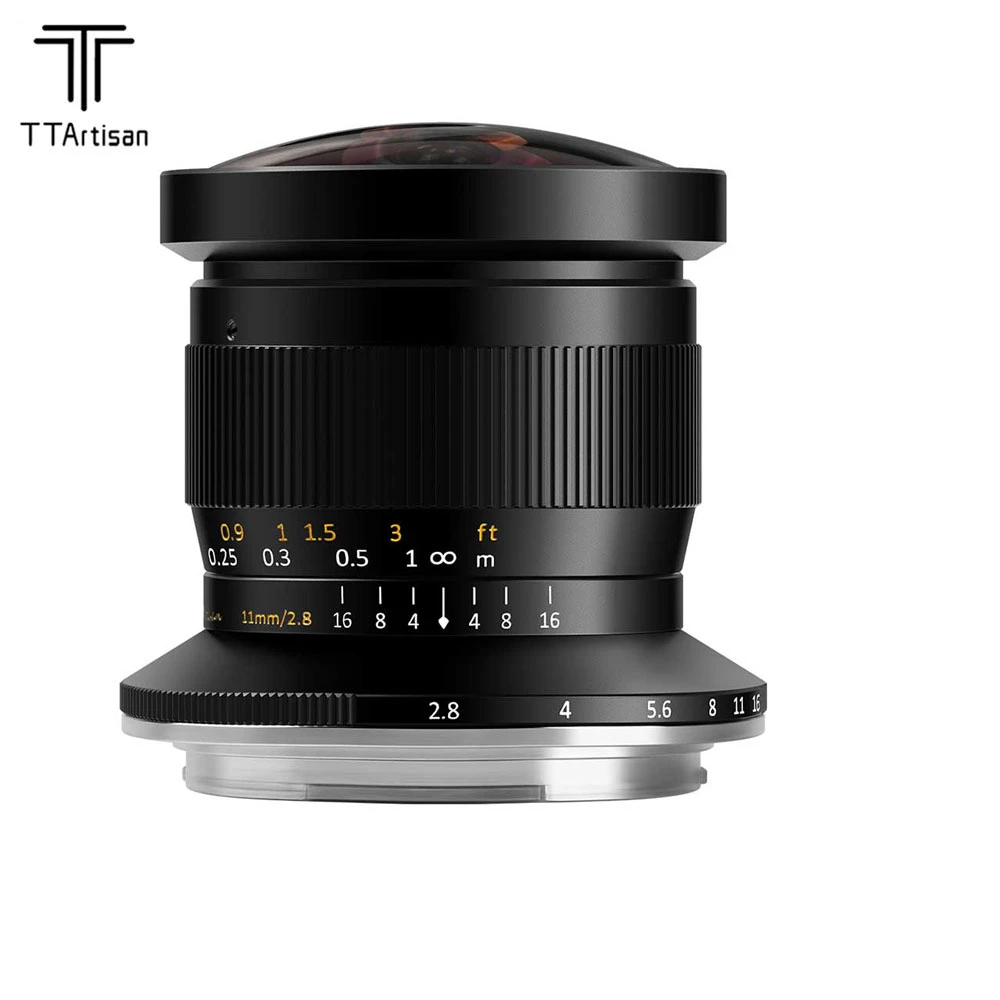 

TTArtisan 11 мм F2.8 MF Рыбий глаз объектив полная Рамка ультра-широкий для Sony E Canon R Fuji GFX Nikon Z Leica L / M Крепление камеры