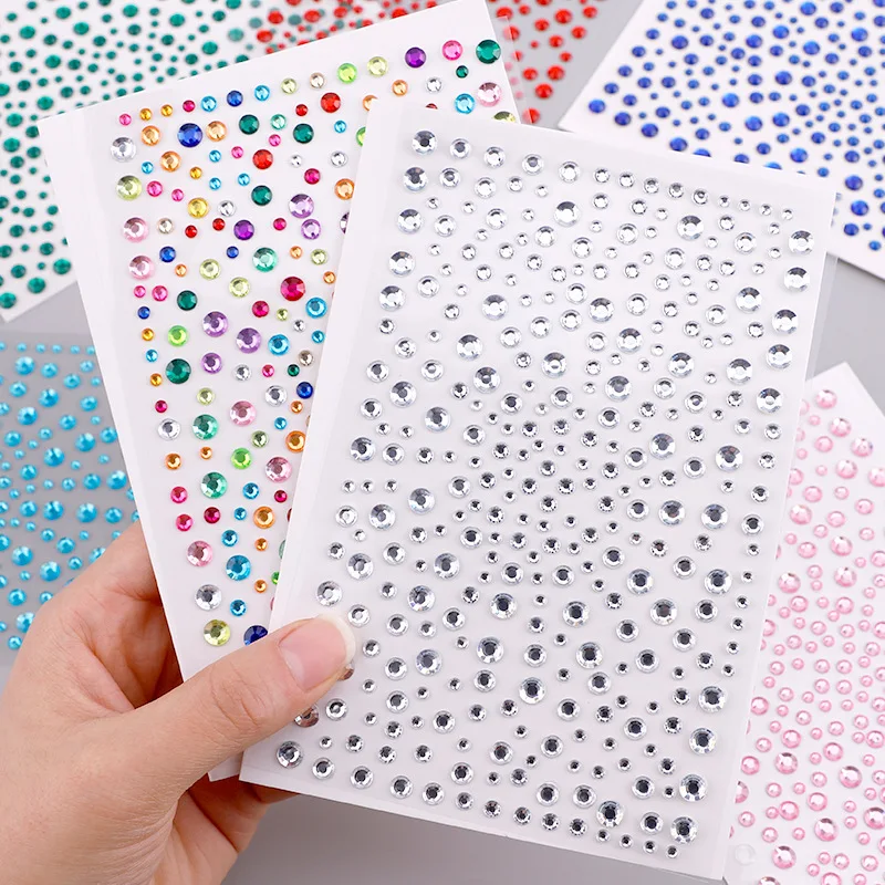 1Pcs Music Festival Party Face Jewelry Decoration Rhinestone Crystal Kids Toy DIY Diamond Stickers Eye Makeup Self-adhesive Nail 2