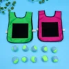 1 Set Children Sticky Ball and Vest Game Props Sticky Ball Vest Group Plaything for Home School (Red, Yellow Vest and 10 Pcs Spo 4