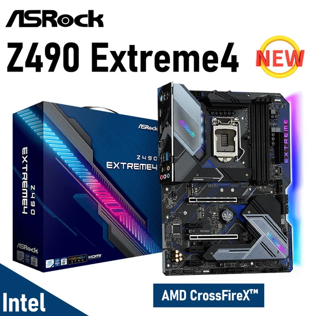 LGA 1200 11th Gen i5 i7 ASRock Z490 Extreme4 Motherboard DDR4
