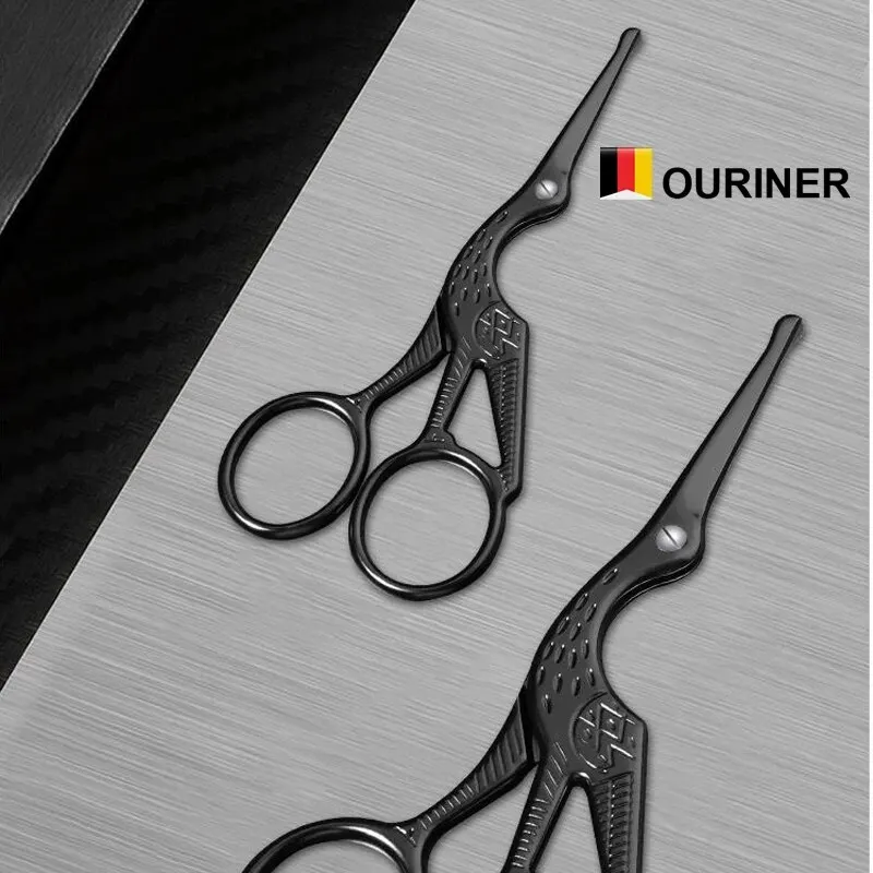 Facial Hair Scissors Rounded Professional Stainless Steel Mustache Nose Hair Beard Eyebrows Eyelashes Trimming Clippers facial hair scissors