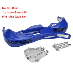 Motorcycle Hand Guards & Handlebar Protectors - Universal Fit (Blue 22mm)