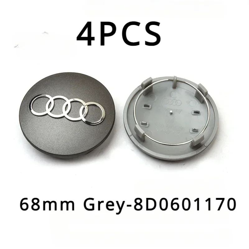 Sleek Car Styling Wheel Center Cap Hub Covers Badge - 4-Pack 60-69mm
