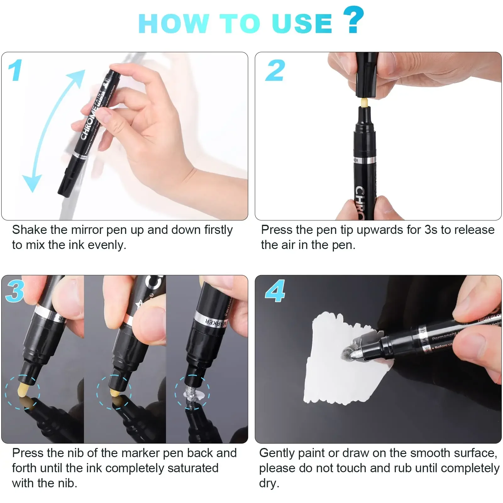 Chrome Mirror Marker Pen 4