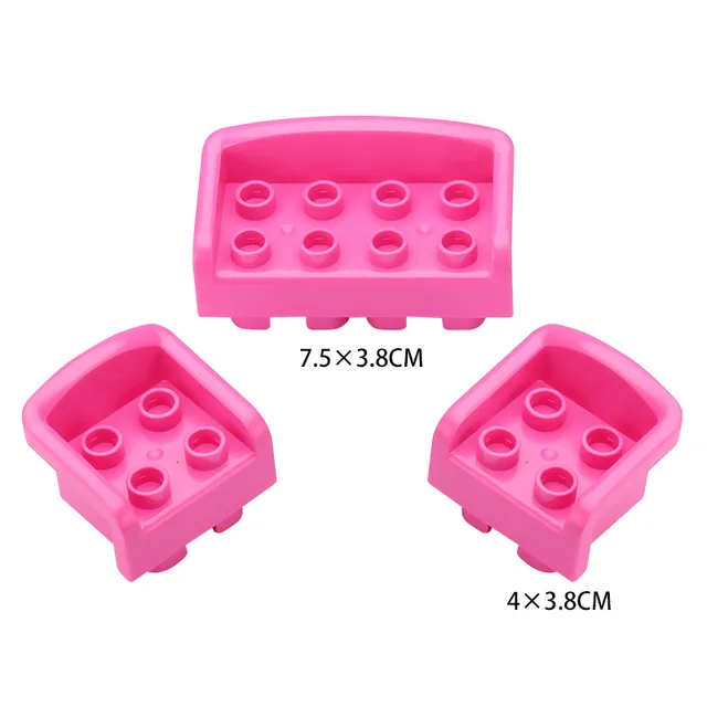 DIY Accessories Bricks Treehouse Base Plate Window House Sofa Furniture Large Particle Big Size Building Blocks Birthday Kid Toy HM-PJ-17