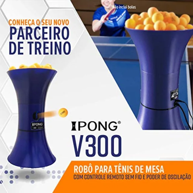 iPong V300 Table Tennis Training Robot - Serves 40mm Regulation Ping Pong Balls Automatically - Play Solo w/o Playback Mode on