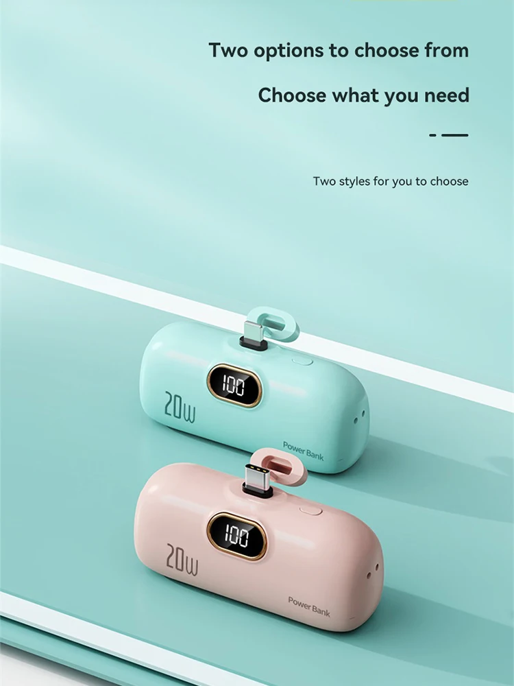 Xiaomi 30000mAh Mini Portable Power Bank Capsule Mobile Power Supply Emergency External Battery Fast Charger For Type-c iPhone power bank