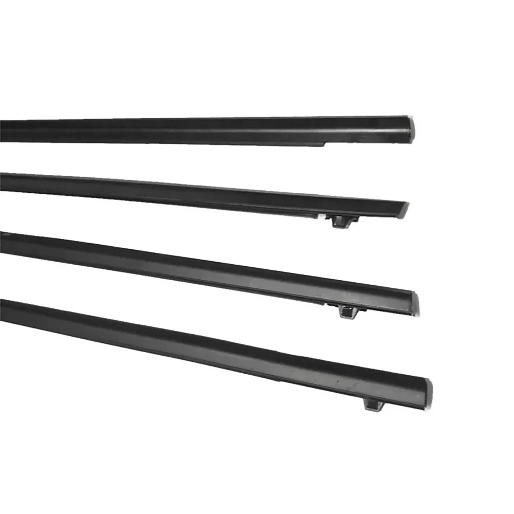 4Pcs Window Outer Weatherstrip For Honda Fit 2009-2014 Side Door Windows Glass Rubber Belt Moulding Trim Sealing Protector