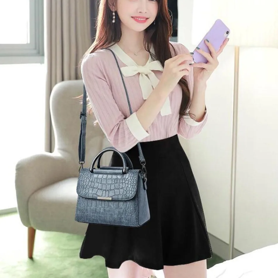 1 Pcs PU Leather Large Capacity Handbag Purse Ladies Fashion Crossbody Bag Tote Women Vintage Bucket Shoulder Bag