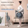 Portable Elderly Commode Chair  Foldable Toilet Seat with HandHeld Bucket, Senior Mobility Aid, Bathroom Helper for Home Care 4