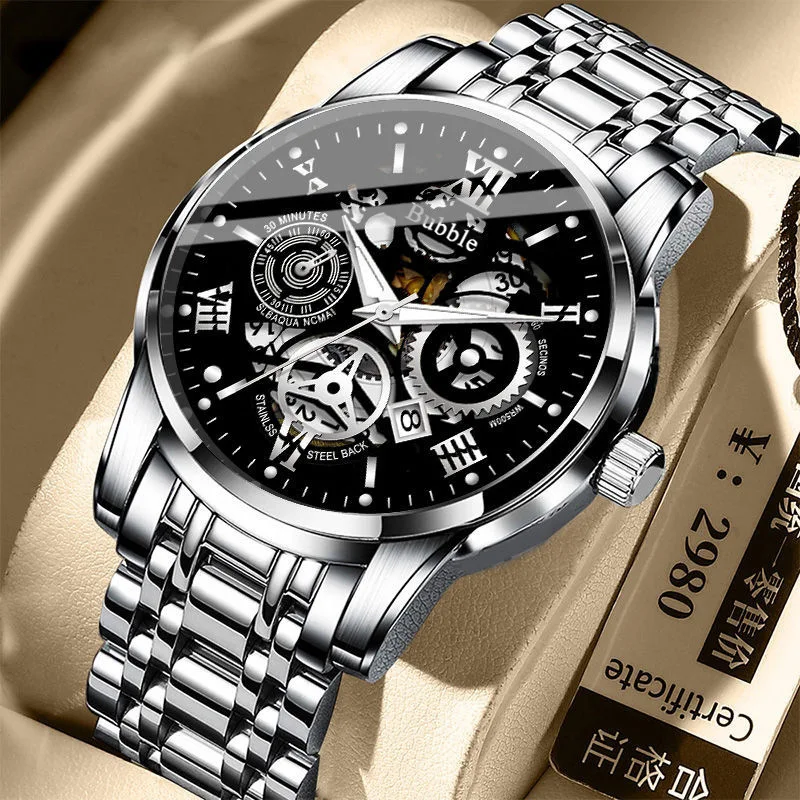 Часы UTHAI L93 мужские модные высококачественные светильник Роскошные универсальные кварцевые часы светящиеся водонепроницаемые римские полые мужские часы