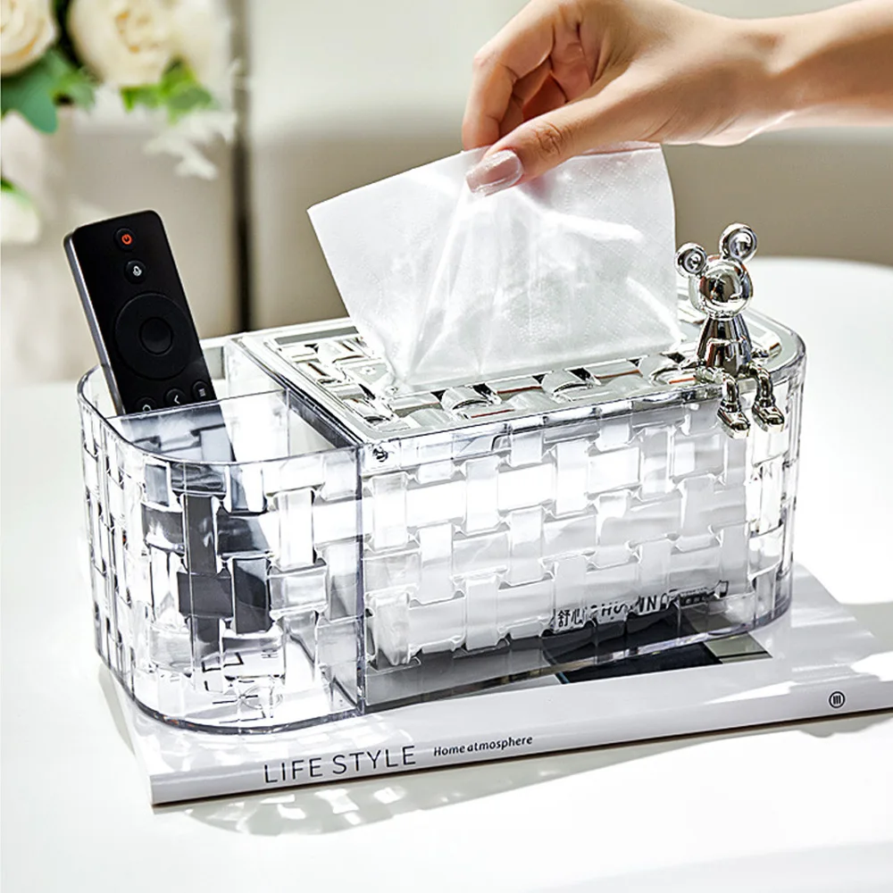 

New Plastic Tissue Box Wet Tissue Holder Cover Wipes Paper Tissue Paper Storage Box Paper Towel Dispenser Home Napkin Organizer