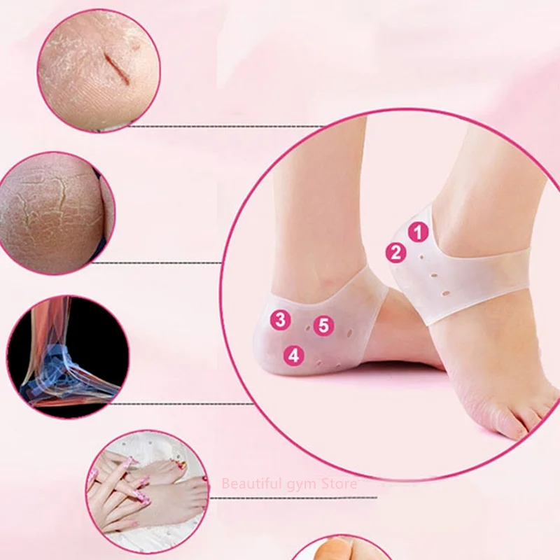 Protective Gel Heel Inserts for PLANTAR FASCIITIS Heel Spur Ankle Support Pain Relief 2PCS heel protectors