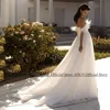 Organza Wedding Dress Feathers Customized Off Shoulder Sweetheart Sequin Applique A Line Sweep Train Women Bridal Gown Custom 5