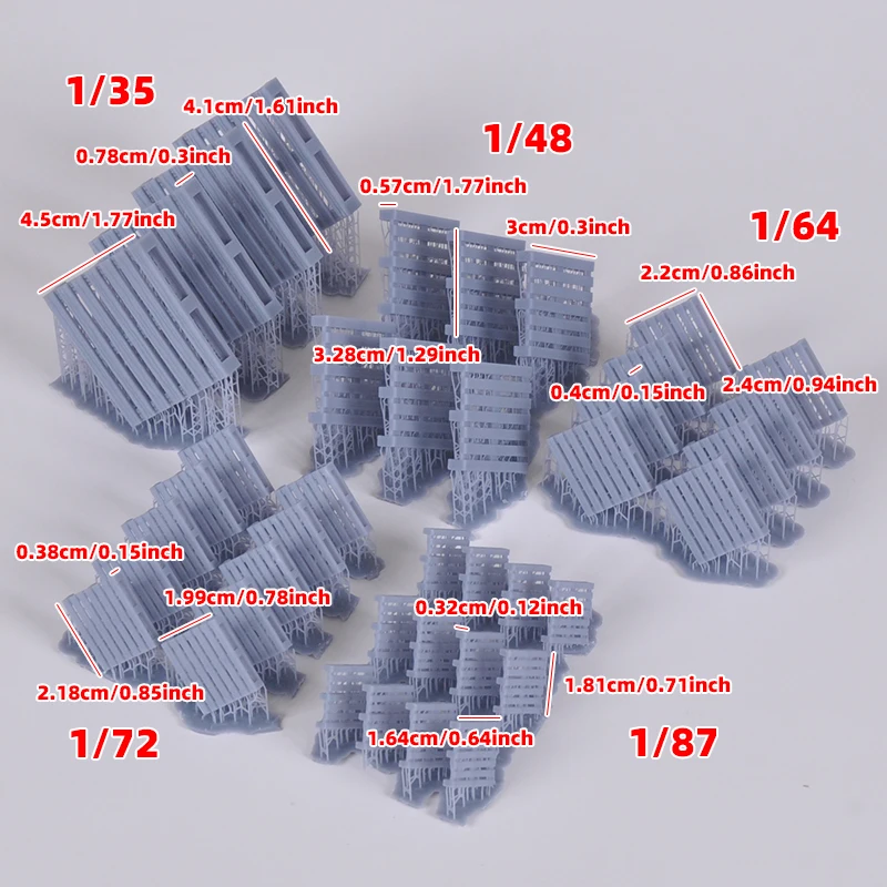조립식 목재 팔레트 지게차 공장 창고 디오라마 스케일 모델 키트 1/35 1/48 1/64 1/72 1/87