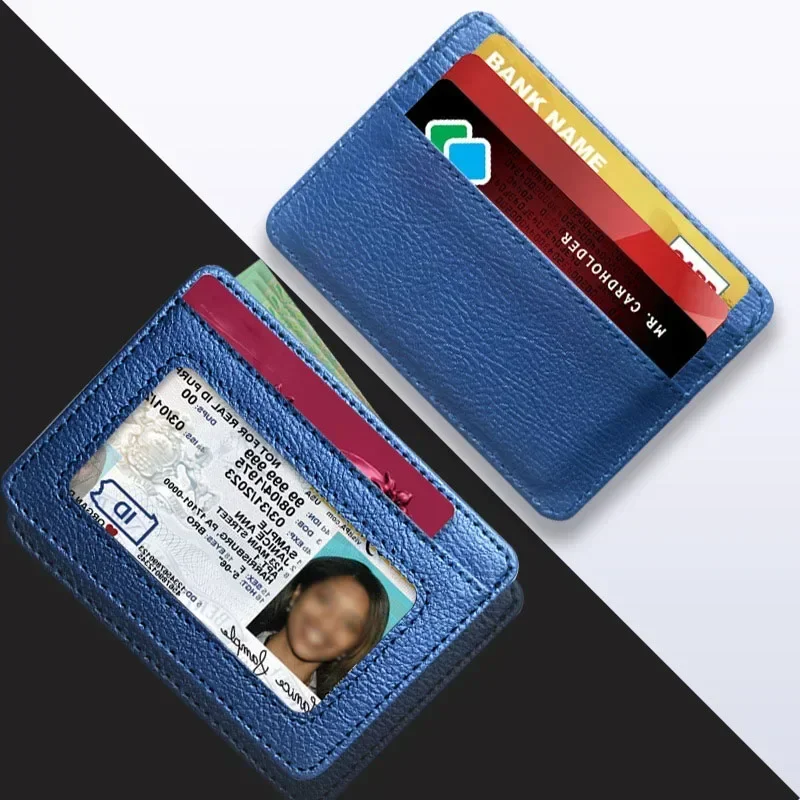 Sleek PU Leather Men's Slim Wallet with Multi Card Slots and ID Case
