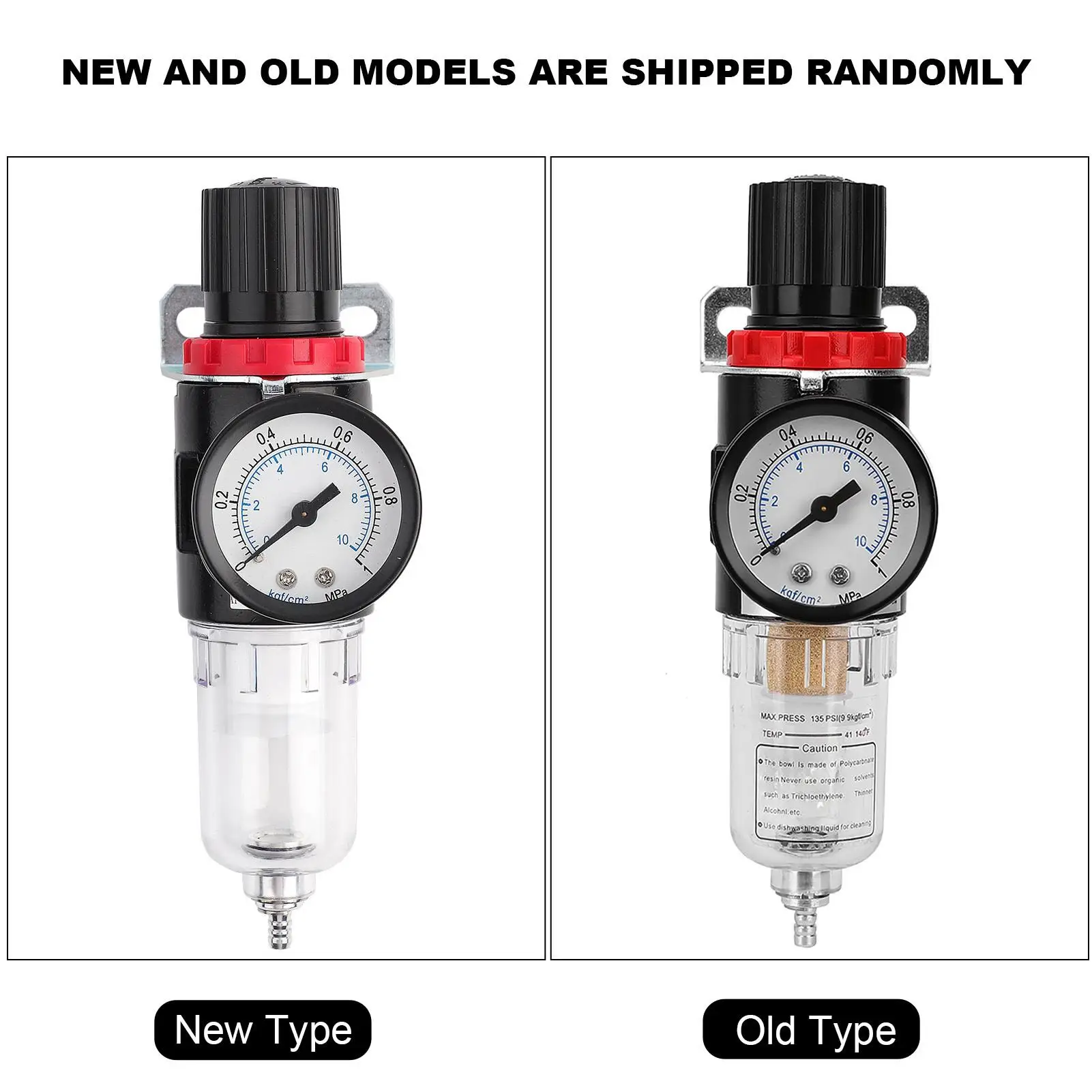 1/4 Inch AFR2000 Compressed Air Filter Oil-Water Separator with Pressure Gauge and Oil Water Regulator