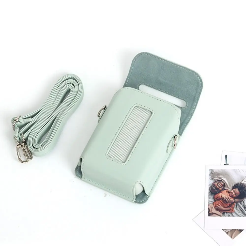 PU Leather Printer Carrying Case Retro with Shoulder Strap Storage Anti Drop Dustproof for Fujifilm Instax Mini Link 3