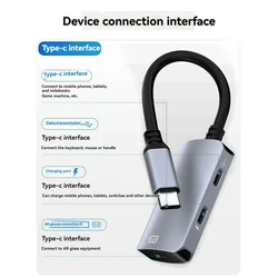 USB - C to USB - C Power Conversion Adapter for AR Glasses and Gaming Devices (Space Gray)