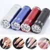 Mini 9 LED UV Light Lamp Flashlight UV Gel Adhesive Glue Curing Lamp Light Handheld Nail Dryer UV Flashlights Detector Nail Tool 1