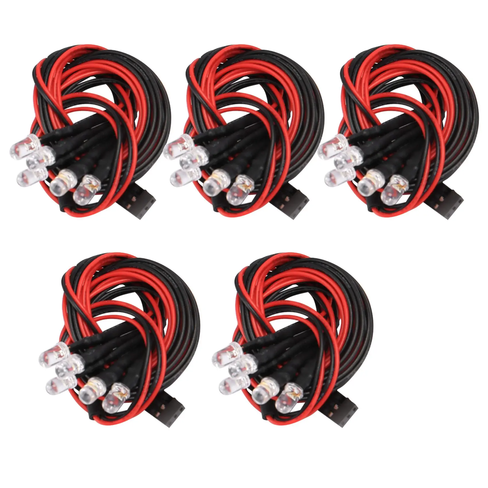 

5 шт., фотовспышка, 5 мм, 3, белый, 2, красный, для 1/8, 1/10, Axial SCX10