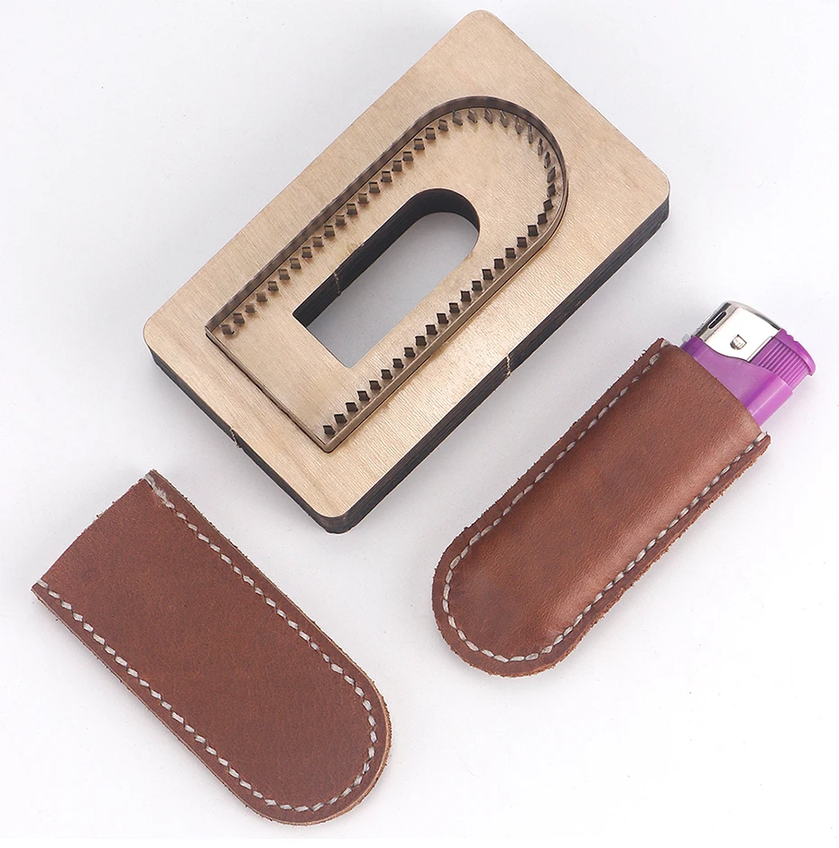 Leichtere Tasche Leders ch neiden Stanz form, DIY Feuerzeug Tasche Leder Stanz werkzeug Set, leichtere Hülle, Leder Handwerk Kraft Werkzeugset – Detail 1