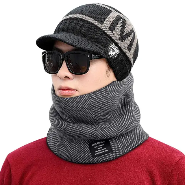 Écharpe chaude pour homme, chaude pour l'hiver, tricot polaire, différentes  couleurs, Tube de Ski - AliExpress