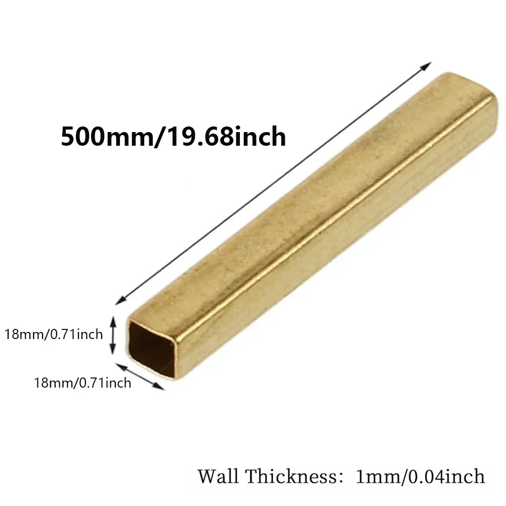 Brass Square Tube Hollow, 6-20mm, Multiple Lengths, Craft & DIY Supplies