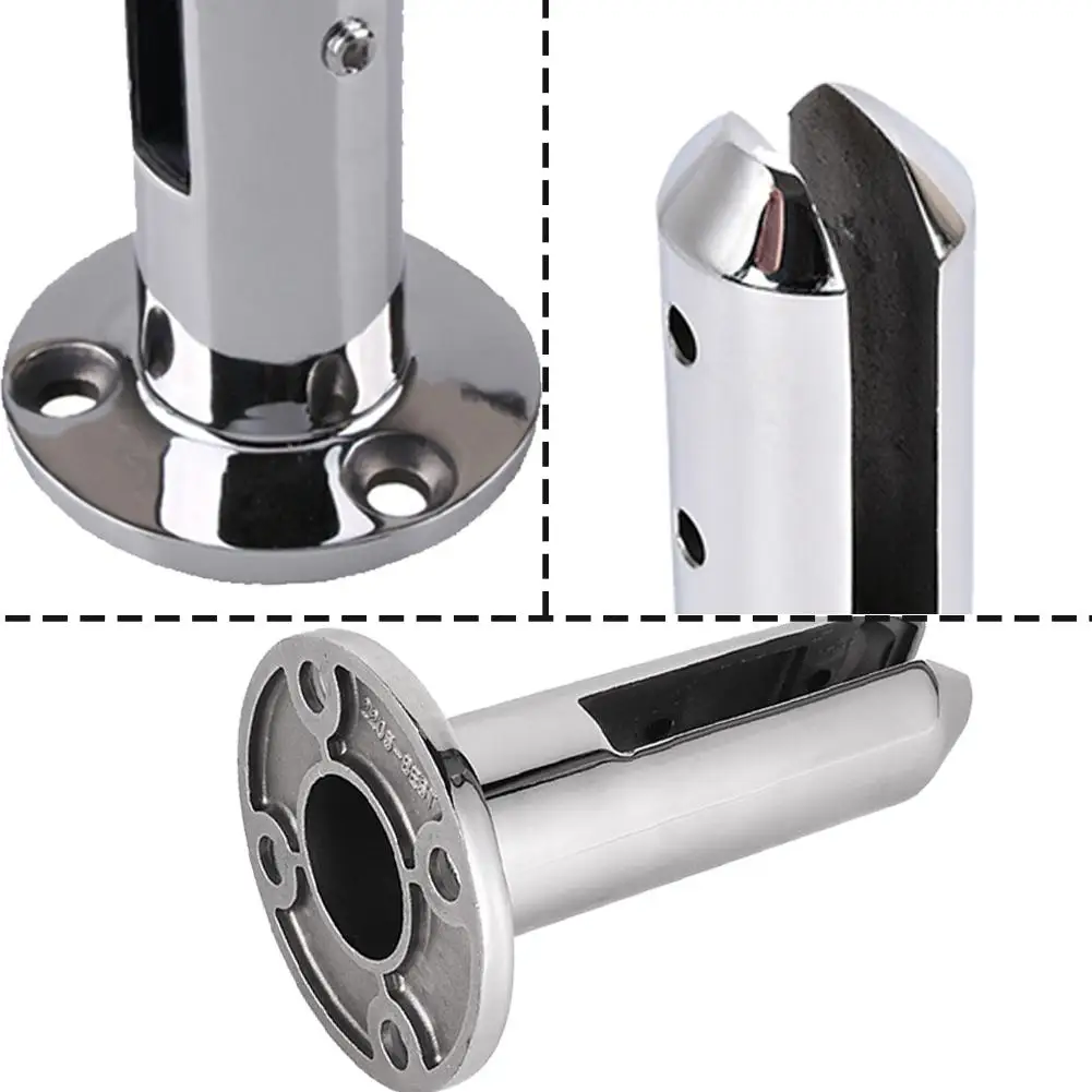 Description Picture 5 of itemStainless Steel Glass Clamp Swimming Pool Fence Clip Handrail Stair Fixed Clamp Fittings Heavy Stand Glass Floor Duty V3P2