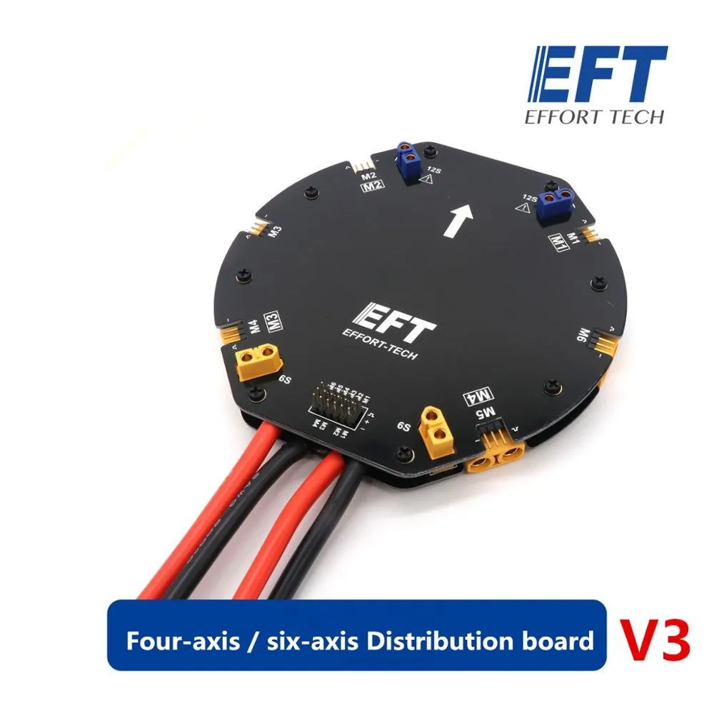 

EFT 12S 480A Large Current Power Distribution Board suitable for four-axis/six-axis Agricultural drone Power Management Module