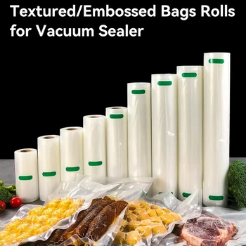 3m/roll vacuum seal bags - durable, BPA-free, tear-resistant, easy-cut. Ideal for sous vide, meal prep, beef storage kitchen